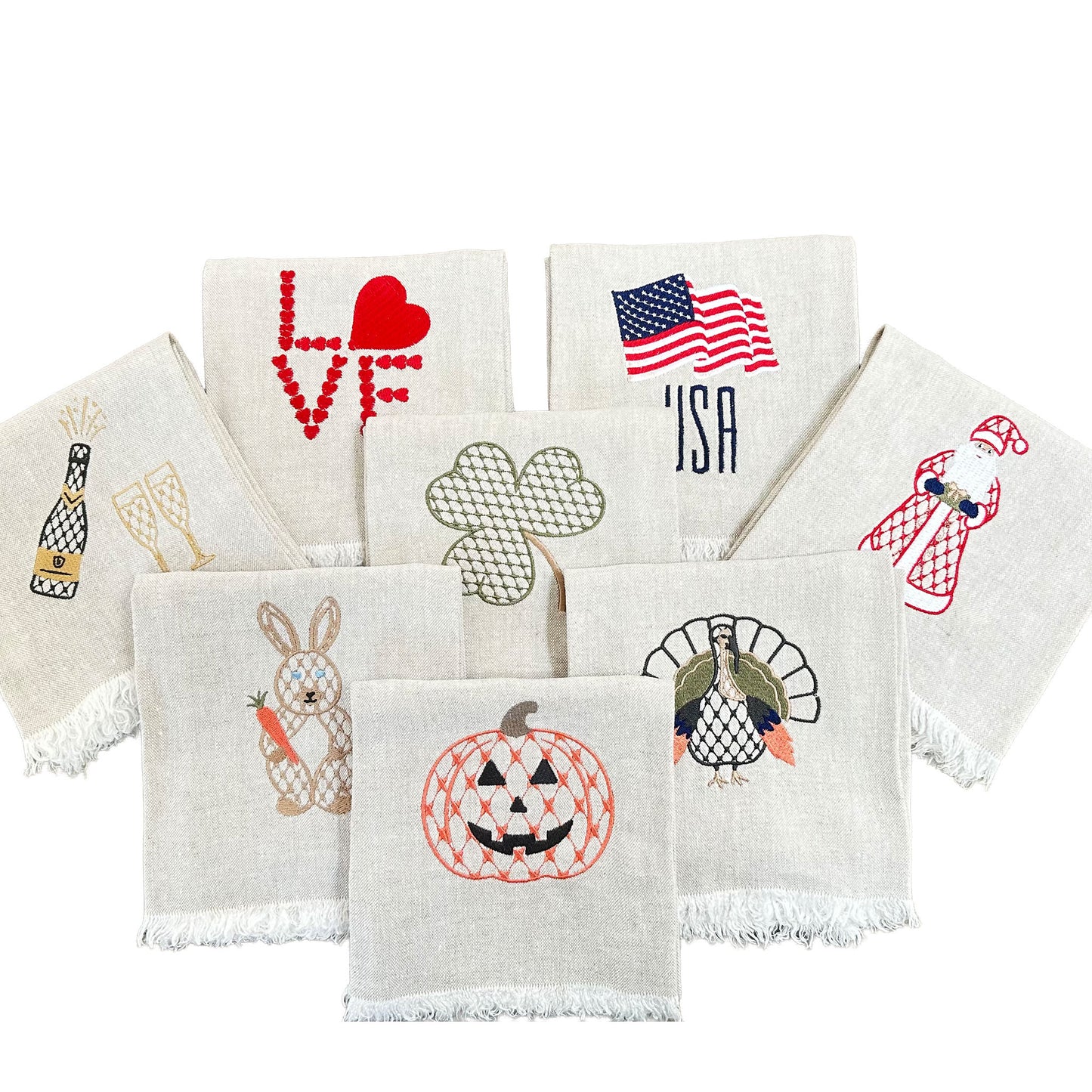 Linen Tea Towel, Holiday Set