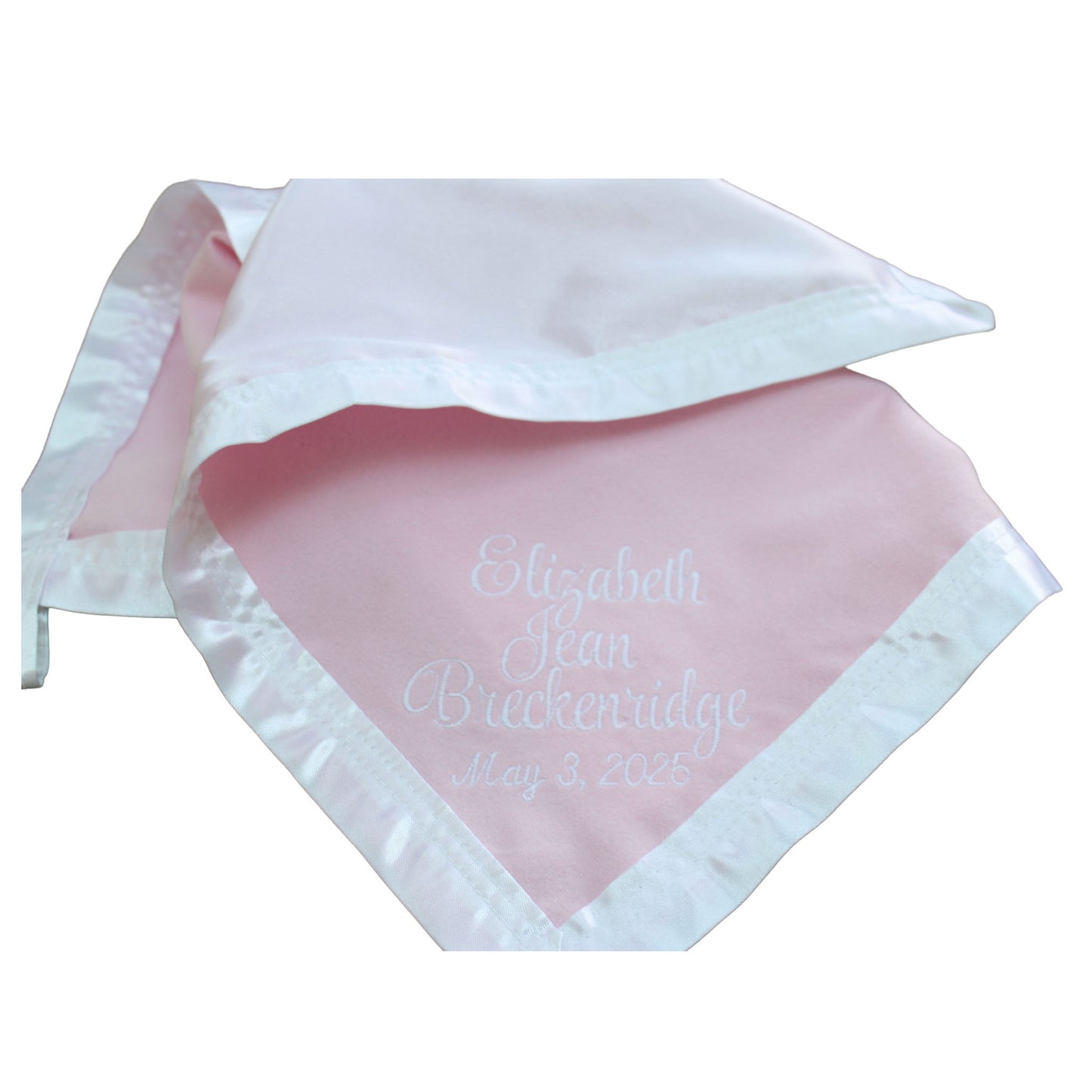 Baby Fleece and Satin Security Blanket Monogrammed