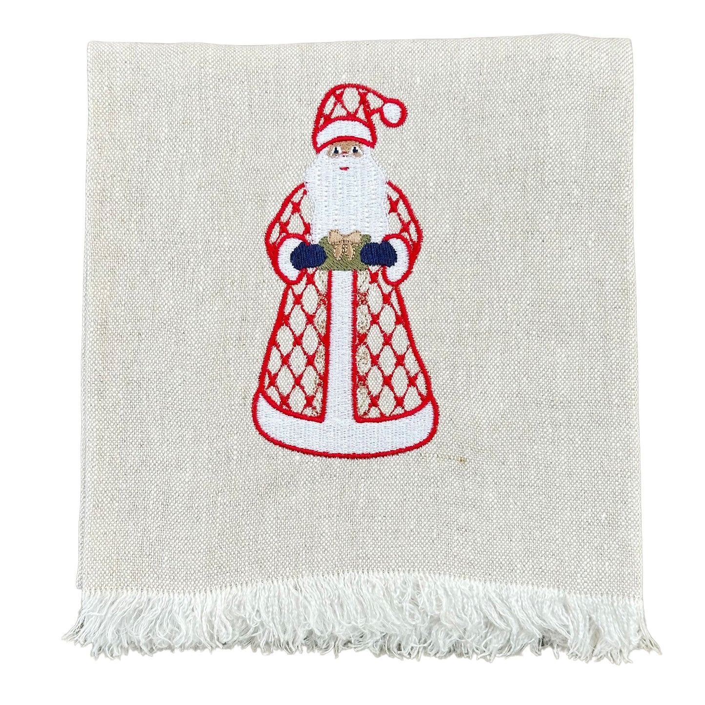 Linen Tea Towel, Santa
