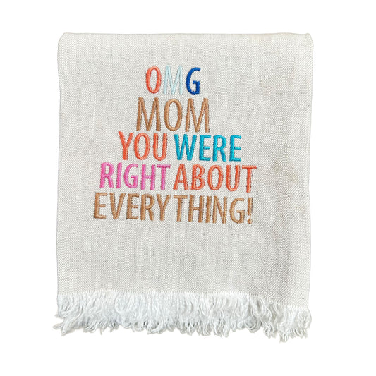 Linen Tea Towel, MOM