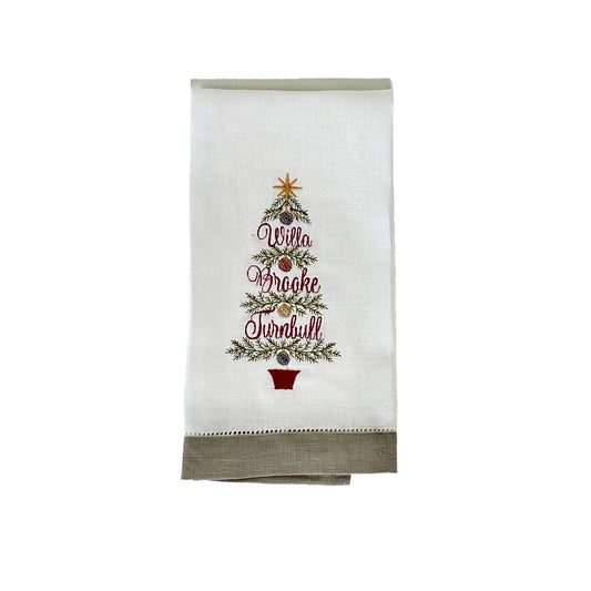 Holiday Family Tree Guest Towel